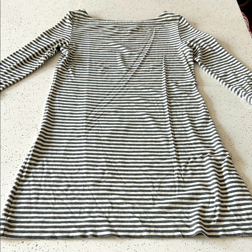 Tory Burch Nautical Striped Long Sleeve Dress